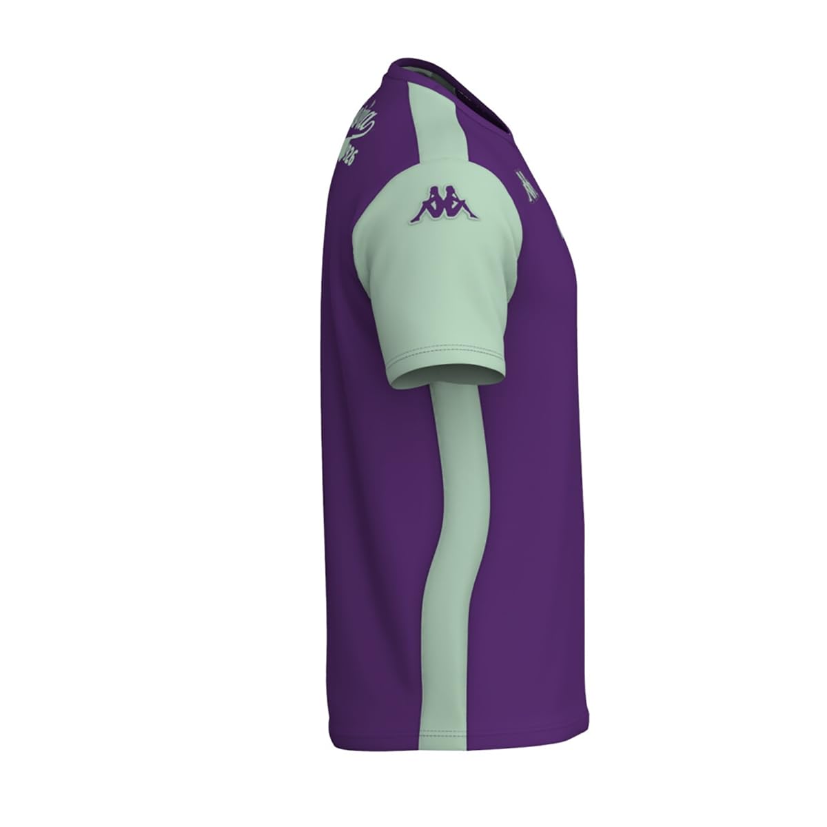 Kappa - T-Shirt, Uomo, Cotone, Calcio, Modello: Aybat 8 Fiorentina