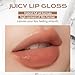 Mistine Lip Gloss Lip Oil Lip Plumber Non-sticky Tinted Lip Gloss for Women Infused with 1% Peptide Finish Lip Tint Hydrating Lip Stain Lightweight Feeling J01 Until Sunset 0.1 fl oz