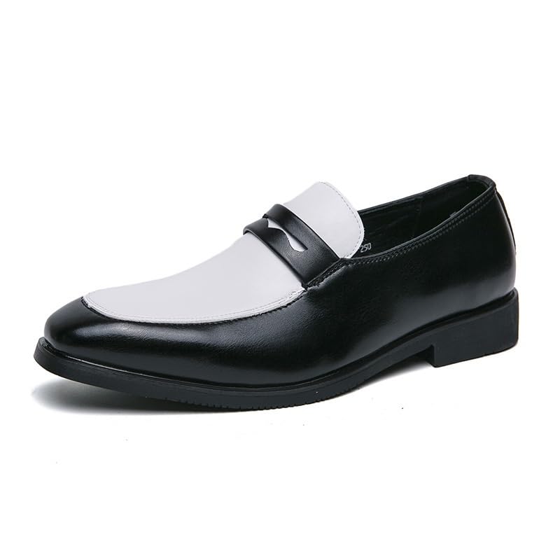 Men's Formal Casual Leather Shoes, Oxford Leather Loafers, Slip-on and doff, Suitable for Business, Weddings, Daily Driving, Walking, etc
