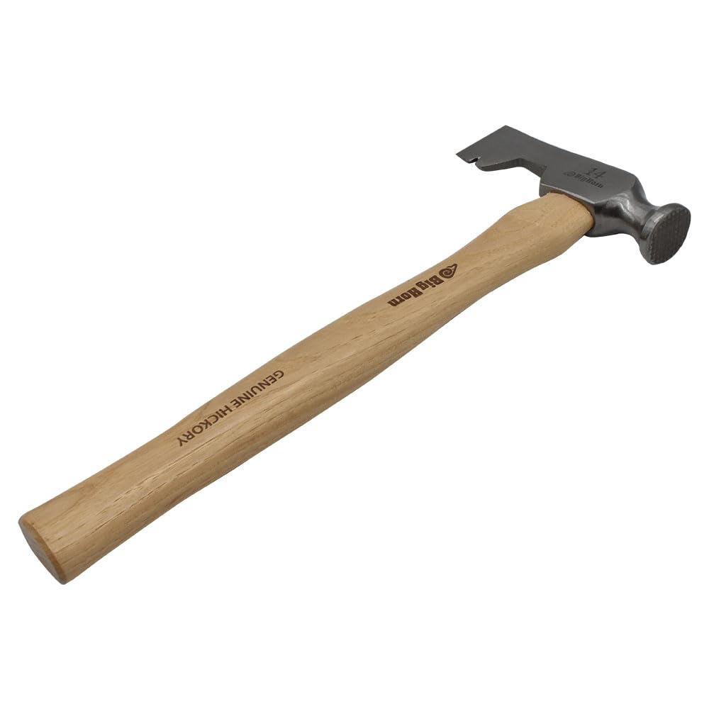 Big Horn 15140 - Hacha para paneles de yeso de 14 onzas con cara de impacto fresada y mango de nogal