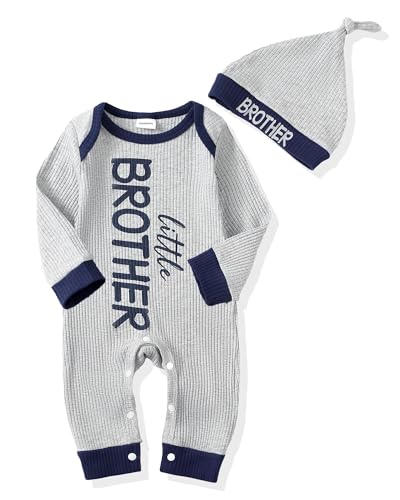 Image of NZRVAWS Baby Boy Clothes Preemie Infant Boy Bear Outfits Jumpsuit Bodysuit Letter Print Romper