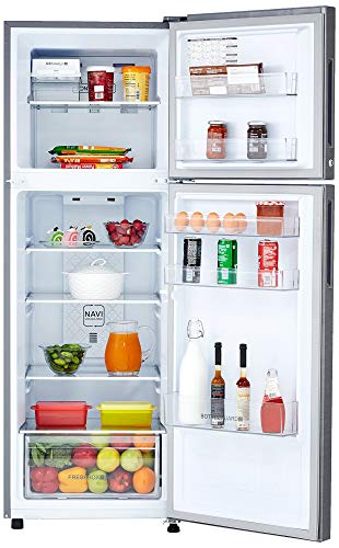Image of Haier 258 L 3 Star ( 2019 ) Frost Free Double Door Refrigerator(HEF-25TDS, Dazzle Steel /Brushline silver, Convertible)