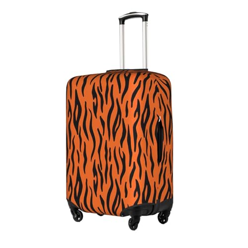 Housse de bagage pliable personnalisée XL blanche motif rayures oranges - 2