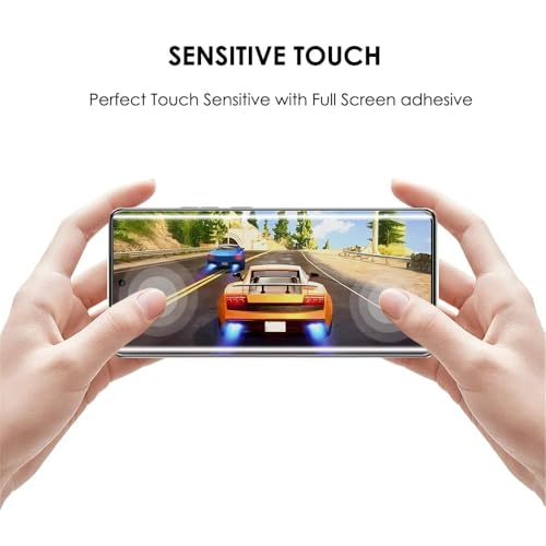 Image of SHILD Premium UV Tempered Glass Screen Protector for Moto Edge 50 Fusion 5G (6.7 Inch) - Full Adhesive, Curved Edge, HD Clarity, 9H Hardness, Fingerprint Compatible, Case Friendly - Pack of 1