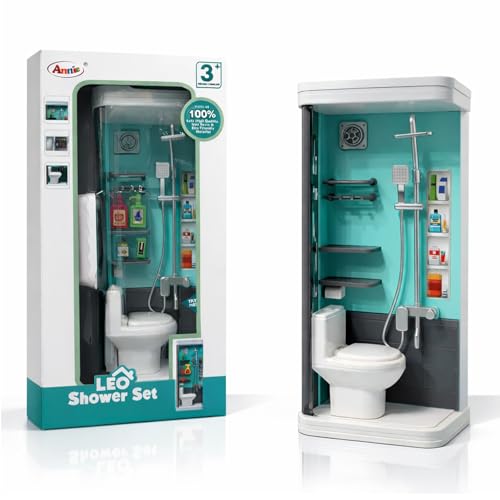 Image of NHR Baby Doll Shower Set with Functional Shower for Kids, Mini Pretend Bathroom Toy Set with Toy Bottles & Accessories, Role Play Learning Toy for Toddlers & Girls (2+ Years)