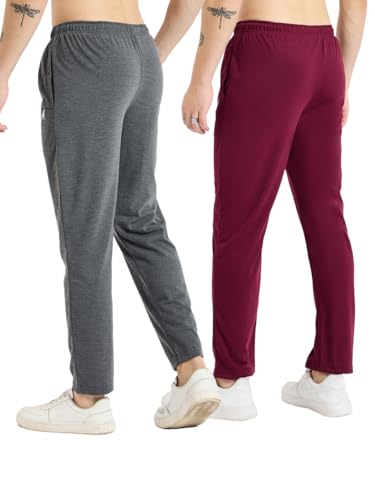 Image of Modeve Men Solid Cotton Blend Track Pant for Summer Pack of 2