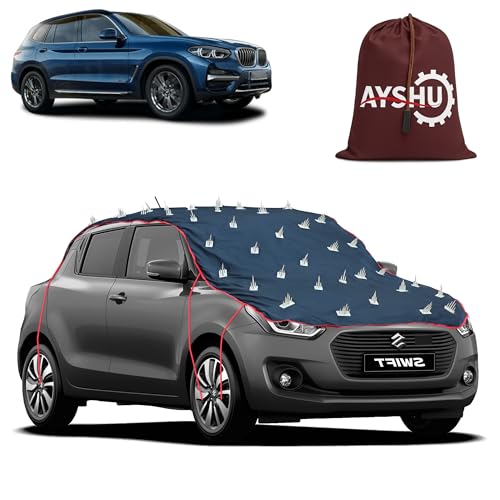 Image of AYSHU Water-Resistant Spike Car Cover for BMW X3 - Protects from Dogs, Monkeys, Dust, Sunlight & UV - Full Roof Universal Fit