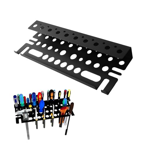 HUANR Organizador Herramientas Pared, 40 cm Organizador de Herramientas para Destornillador, Negro Organizadores para Garaje, Almacenamiento Eficiente, para Talleres, Garajes