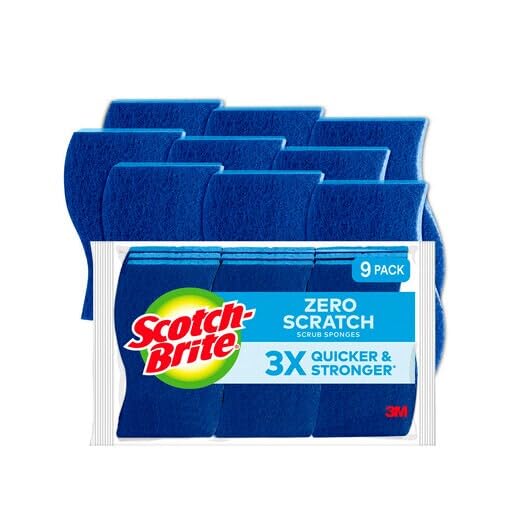 Scotch-Brite Zero Scratch Scrub Sponge 529-5, 5/Shipper