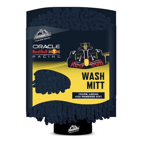 Armor All Gant de Lavage en Microfibre Podium Series™ – Développé avec Oracle Red Bull Racing, Ultra-Doux, sans Rayures, réutilisable, pour Le Nettoyage...