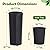 IDZO All Weather Wicker Planters for Outdoor Plants Set of 2, 24 inch Tall Black Planter for Front Porch, Patio, Balcony, Indoor Usage - Round Rattan Flower Pots