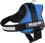  162B-0 Julius K9® Powergeschirr mit Logofeld Gr. 0 / 60 - 75 cm Brustumfang / Farbe: blau - K-9