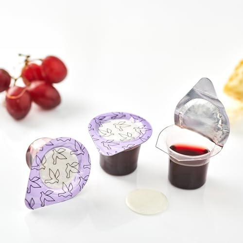 Image of Kingdom Prefilled Communion Cup with Wafers(10ct-Red Juice) Sealed in a Single-Serving Container with Upto 1 Year Shelf Life, Perfect for Holy Eucharist Celebration in Hospitals,Summer Camps,and More