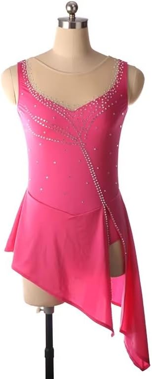 Kids Figure Skating Practice Dress Sleeveless Ice Skating Costume Girls' Mesh Skirt Sport Roller Skate Dress