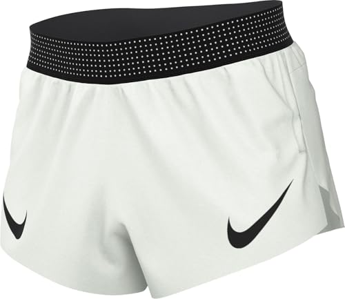 Nike Aeroswift Pantalón Corto De Running Dri-Fit De 10 Cm con Malla Interior - Hombre, Summit White/Black, FN3352-121, M