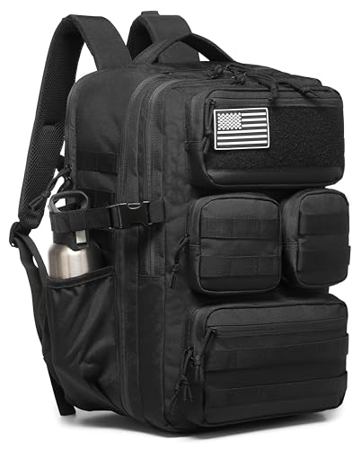 Image of Tactical Backpack for Men, 25L /35L /45L EDC Backpack with Laptop Compartment, MOLLE System, Water-Resistant 900D Fabric, Multi-Pocket Travel Backpack for Hiking, Camping, Gym and Daily Use