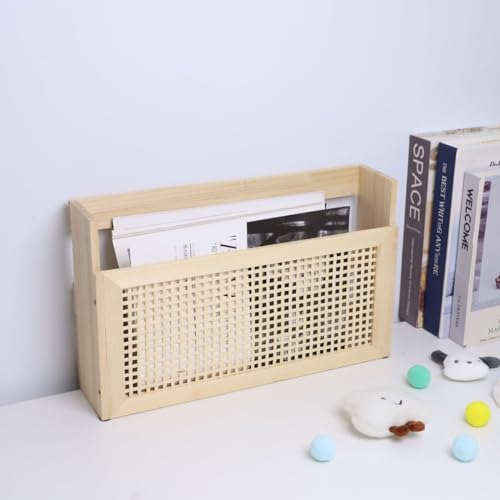 Yrlsotge Wooden Magazine Rack Wall-Mounted Diy Home Decor Magazine Holder Mail Sorter For Office Entryway Kids’ Room And Living Room. thumb #6