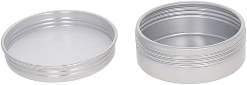 Vista 92 de Othmro Latas redondas de aluminio para tapas de metal, con tapa de rosca de 2.0 fl oz/2 onzas, 2.677 x 0.984 in (D* H) contenedores de aluminio