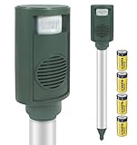 Koll-Living Ultraschall Tiervertreiber BR11+ inkl. Batterien - vertreibt unerwünschte Tiere aus dem Garten - Katzenschreck, Hundeschreck - Sofort betriebsbereit - Nur bei Uns inkl. Batterien