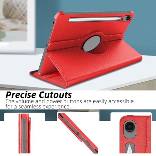 Image of TGK 360 Rotatable Flip Cover for Samsung Galaxy Tab S10 Lite 5G 10.9 inch Case Model SM-X400 /SM-X406B 2025 (Red)