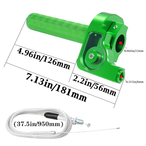 Image of Motorcycle Throttle Assembly,7 /8 inch Quick Twist Throttle Grips with Throttle Cable Aluminum Alloy Universal for CRF KLX SSR TTR 110 125 150 250cc Dirt Pit Bike ATV Mini Bike