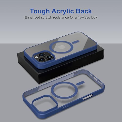Image of amazon basics Back Case Cover for iPhone 16 Pro Max | Compatible for iPhone 16 Pro Max Back Cover | Scratch-Resistant Back Cover | Navy Blue