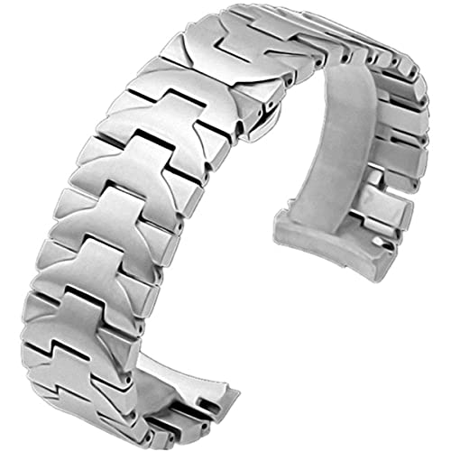 AIYIRUO Correa de reloj, Panerai 22mm 24mm Stainless Steel Metal Replacement BraceletWatch Band Replacement for Panerai Pam 44mm Panerai Pam 411 111 0059 Luminor correa de repuesto Cover