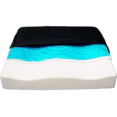 Cojín Antiescaras de Espuma Viscoelástica y Gel con Funda Impermeable y Antiácaros. Cover