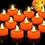Thanksgiving Decorations Pumpkin Tea Lights Fall Decor, 12 Pack LED Orange Pumpkin Lights Flameless Candles Battery Operated, Halloween Flickering Tealight Candle for Home Table Indoor Party Decor