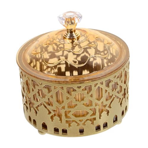 Bandeja de metal de Ramadán PRETYZOOM de 2 piezas para dulces y joyas 7