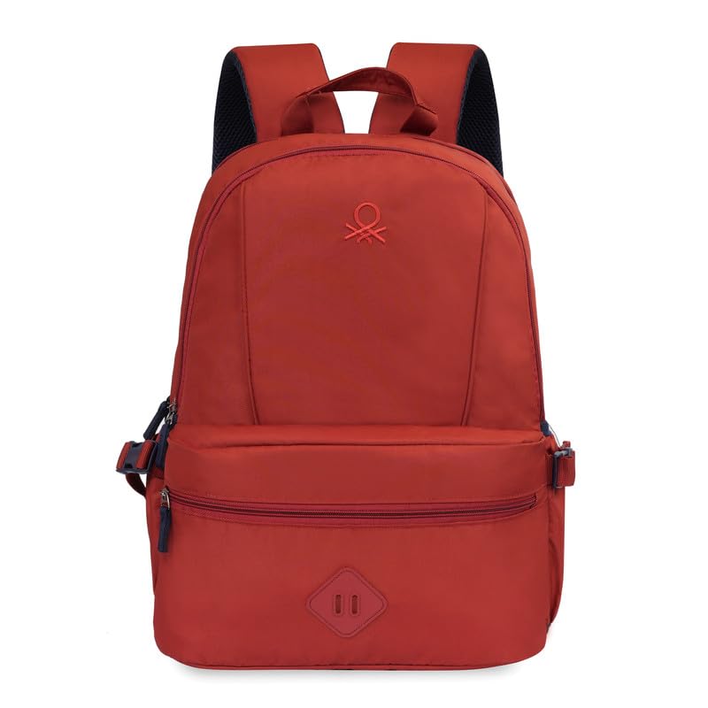 Image of United Colors of Benetton Mono 21L Laptop Backpack - Light Blue, Water-Resistant, Fits 14-inch Laptop, Padded Back & Straps, for Work, School & Gym