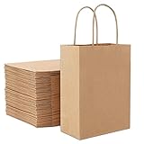 🎁𝐅𝐔𝐄𝐑𝐓𝐄＆𝐃𝐔𝐑𝐀𝐃𝐄𝐑𝐎 - Estas bolsas de papel kraft, hechas de papel kraft de 130 grs. de alta calidad con asas de papel cuidadosamente construidas, son fuertes y duraderas, no son propensas a la rotura y tienen una mejor capacidad de carga que las bolsas de regalo normales de una sola capa
