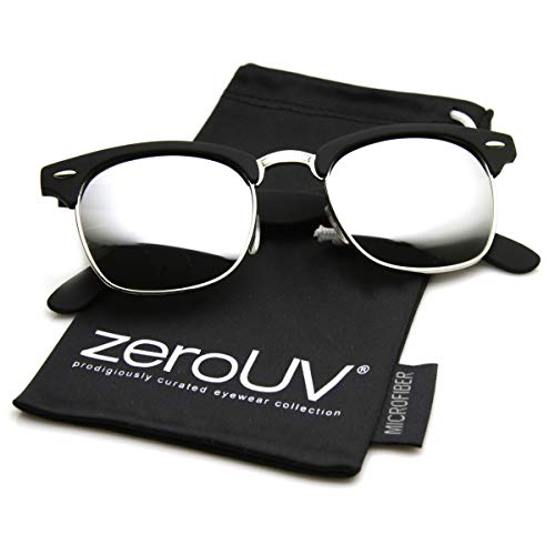 zeroUV Premium Half Frame Horn Rimmed Sunglasses #TOP29