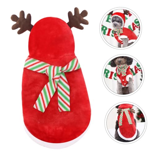 Disfraz Navidad para perros con bufanda, talla M miniatura 4