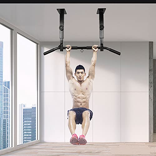 Sfeexun Joist Mounted Pull Up Bar Height Adjustable, Ceiling Mount Chin Up Bar, Heavy Duty Home Gym Strength Training Equipment Max Load 660Lbs (Mounted On Ceiling) #TOP5