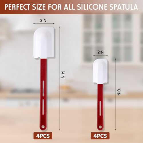 image for Norme 8 Pcs High Temp Silicone Spatulas Heat Resistant Rubber Spatula 