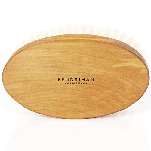 Fendrihan Genuine Boar Bristle And Pear Wood Military Hair Brush, Made In Germany Very-Soft Light Bristle #TOP1