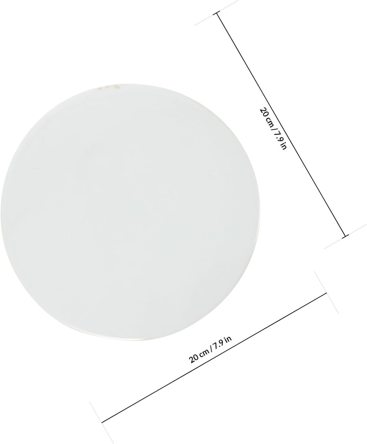 JOINPAYA DIY Hand-Painted Round Ceramic Plate 20cm for Arts and Crafts, Blank White Porcelain Chip Suitable for Home Painting and Creative Ceramic Drawing Projects
