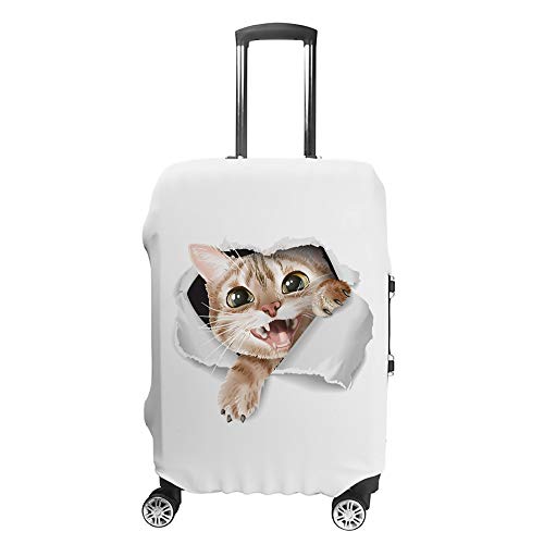 Housse pour valise motif chat lavable idéale pour vacances