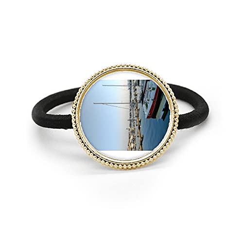 Coletero de metal plata Wharf Ship accesorio pelo mujer goma tocado decorativo