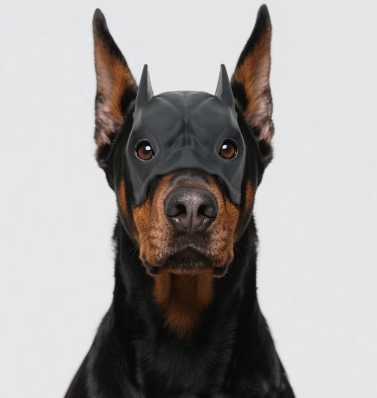 CuteDog - Máscara de Halloween de los Vengadores para perro, máscara de cosplay para fiesta de venganza negra con máscara ajustable, máscara de murciélago, máscara de disfraz de murciélago para