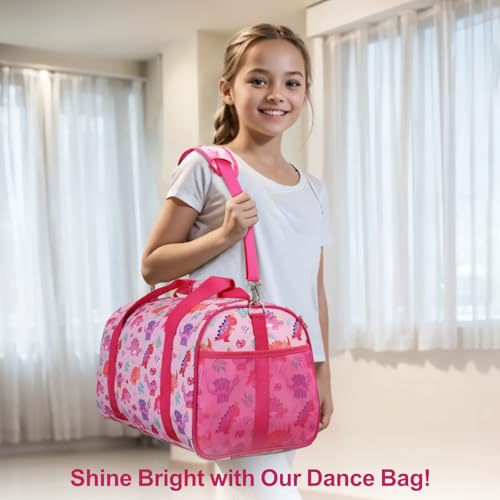 Image of Bagseri Dance Bag for Girls - Kids Duffle Bag with Shoe Compartment