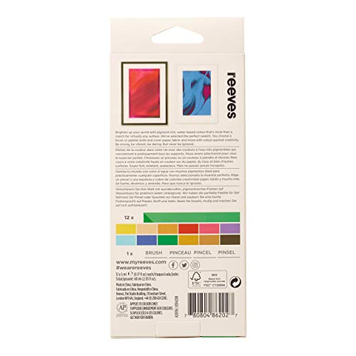 Image of Reeves Acrylic Paint-5ml, Set of 18