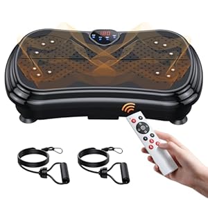 Vibration Plate Exercise Machine,Vibration Plate for Lymphatic Drainage, Whole Body Vibrate Fitness Platform Helps Weight Loss Shaping Wellness,400 Lbs Capacity