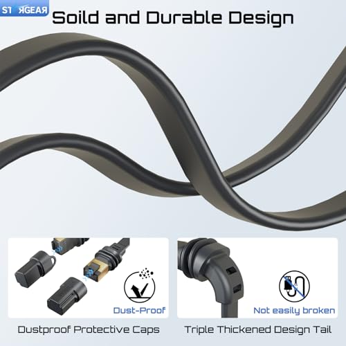 Image of 32.8FT Starlink Gen 3 /Mini Cable, Starlink Flat Hidden Power Ethernet Cable, Starlink Accessories Extreme Slim Power Cord Shielded for Window Door, Compatible with SL Standard 4 /4X /Gen3 /Mini