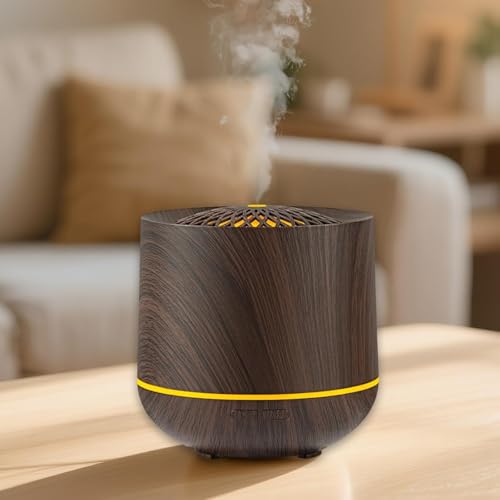 Nixtrve 300ml Diffuser, Ultraschall Aroma Diffuser für ätherische Öle, Luftbefeuchter mit kühlem Nebel, 7 Farben LED Licht und automatische Abschaltung, Diffuser ätherische Öle für Zuhause und Büro