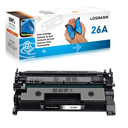 LOSMANN CF226A Cartucho de Tóner Compatible para HP 26A CF226A 26X CF226X para HP LaserJet Pro M402dn M402n M402d M402dw M402 MFP M426 M426dw M426fdw M426fdn (1 Negro)