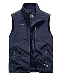 Oralidera Chaleco Deportes para Hombre con Cremallera Fotografía Chaleco para Pesca Caza Senderismo Chalecos Exteriores para Hombre, M