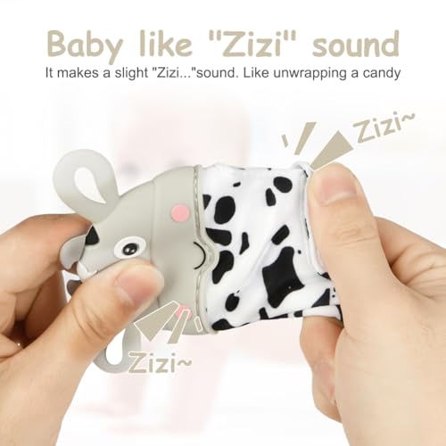 Image of 2Pack Silicone Teething Mitt, Cow Baby Teething Toy for 0-6 6-12 Months, Food Grade Silicone Infant Teething Mitten, BPA-Free Baby Chew Toys for Pain Relief, Sucking Needs