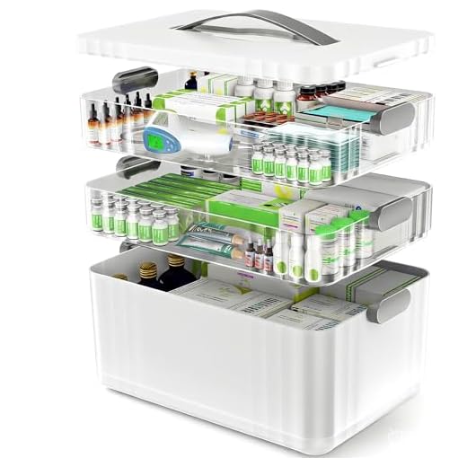 Portable 3-Tier Medicine Organizer for Home